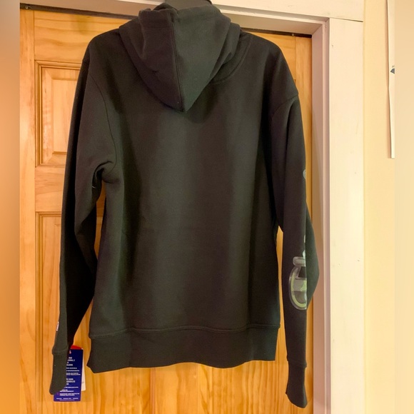 NWT CHAMPION Black & Camouflage Powerblend Pullover Hoodie Size Medium - Picture 5 of 9
